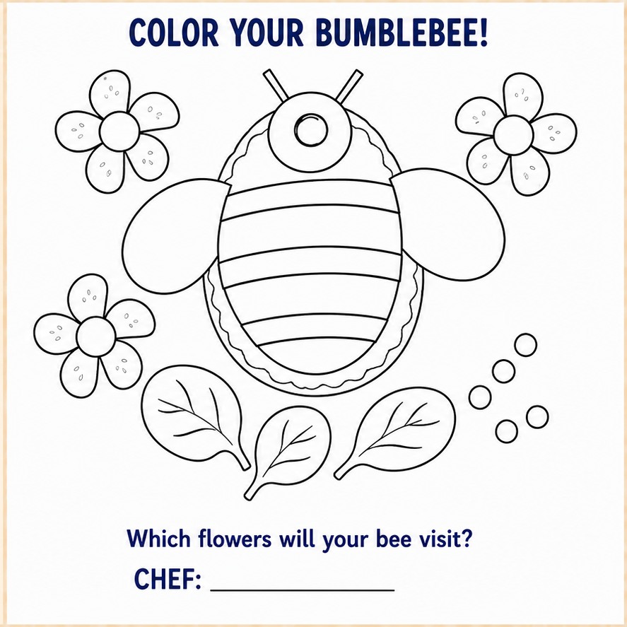Bumblebee colouring page