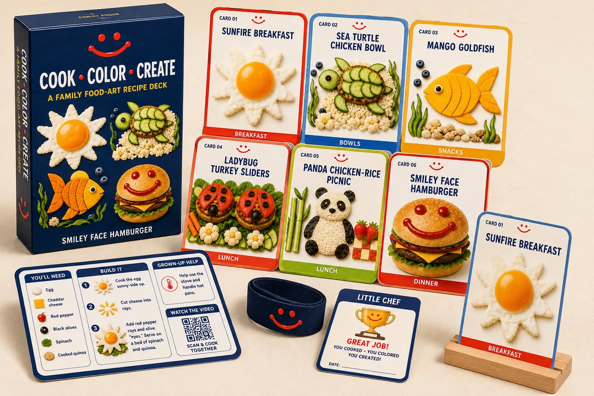 The Cook Color Create boxed recipe deck